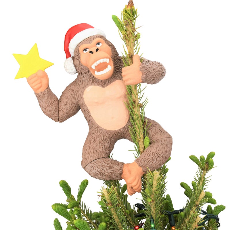 Tree Buddees King Kong Climbing The Tree Funny Christmas Tree Topper - Large 10" - Image 1